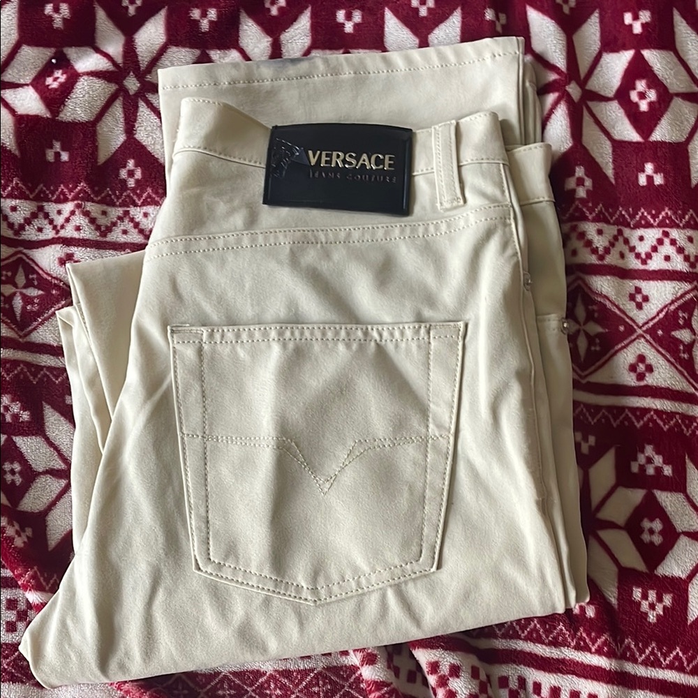 Versace Cream Classic Denim Jeans
